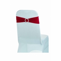 Set de 20 fundite elastice pentru scaun, catarama argintie, 14 x 34 cm, Roz Aprins F-ELASTICA